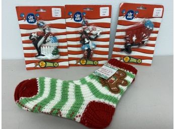 Dr. Seuss Cat In The Hat Christmas Ornaments & Ugly Socks