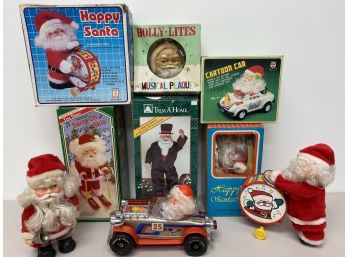 Vintage Battery Operated Santa Claus Lot