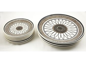 Set Of Vintage Cavalier Ironstone 6” And 10” Plates
