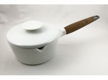 Mid Century Copco White Enameled 6.5” Pot By Michael Lax