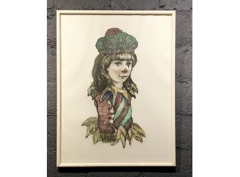 Vintage Phillipe Alfieri Signed/Numbered Lithograph Titled Little Queen