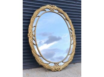Ornate Vintage Gold Colored Mirror
