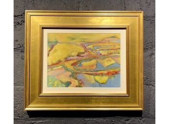 Original Abstract Painting By Carol Del Tufo Harmon In Nice Frame