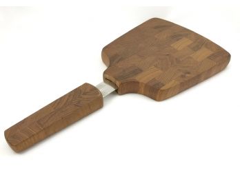Mid Century DANSK Cheese Board With Built In Knife/Spreader Handle