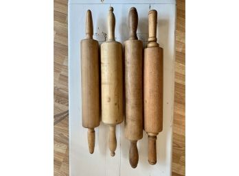 Collection Of 4 Vintage/Antique Wood Rolling Pins
