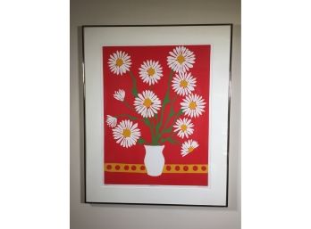 Beautiful Original Vintage Serigraph ' Margherite ' By Mildred Dienstag - 1972 - Signed / Numbered 79/100 (a)