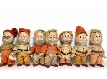 Vintage • 1930's • RARE • Knickerbocker Toy Co. NY • Snow White & The 7 Dwarves