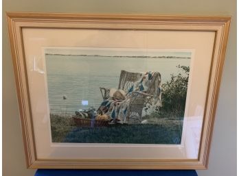 Well Listed Artist (Hellan Rundell Pencil Signed And Numbered Lithographs Nicely Framed Under Glass Lake Scene