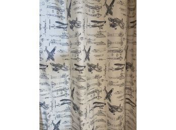 Cotten Patterned Curtain Panels / Boys Room