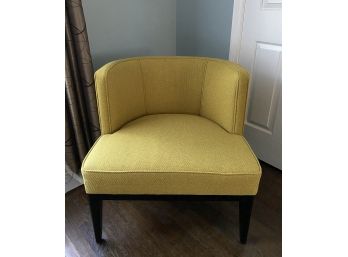 Crate + Barrel Ochre Wool Contemporary Side Chair