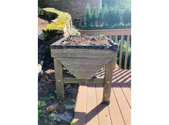 Herb Planting Table In Wood Base