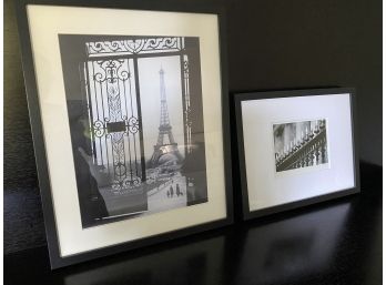 Pair Black + White Framed Photos
