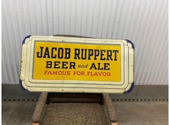 Old Jacob Ruppert Beer And Ale Metal Sign