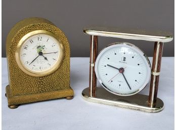 Pair Of Vintage Small 4' Table Clocks