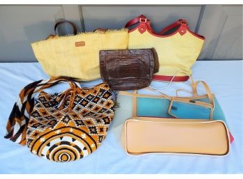 Assortment Of Ladies Handbags - Leather, Boho, Beach And More