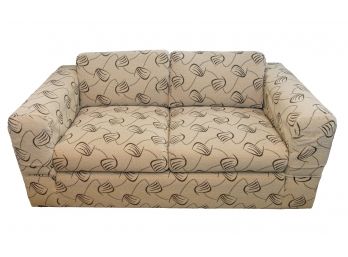 Vintage Loveseat In Custom Upholstery, Matches Lot 16