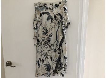 MaxMara Wrap Silk Skirt, Floral, Sz 44