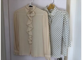 2 Silk Blouses, Vintage, Great Condition