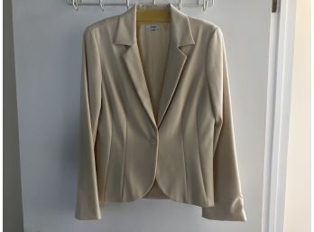 Cache Cream Jacket With Elegant Sleeve Detail, Sz 12