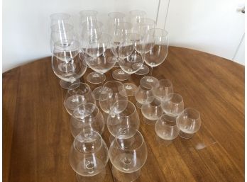 Stemware For 6, Red, White, Brandy And Aperitif Snifters