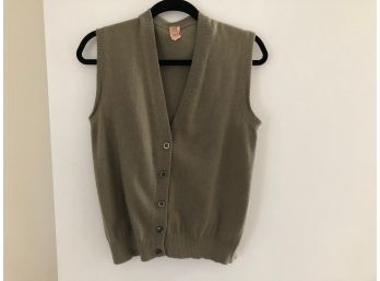 Super Cute Vintage Cashmere Wool Sweater Vest, From Italy, Approx Sz Small