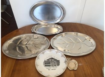 6 Assorted Serving Platters Including Small Apple