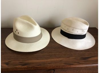 2 Vintage Men's Straw Hats