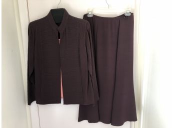 Eileen Fisher 3 Piece Silk Skirt And Jacket