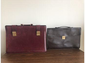 Pair Of Attache Cases - Leather