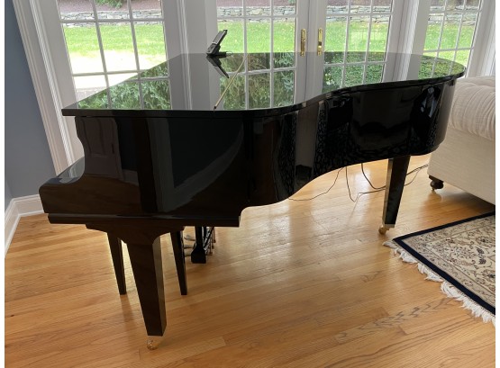Black Yamaha Player Piano With Bench