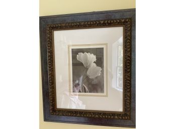 Framed Black And White Tulip Picture