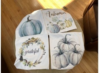 Set Of Four Fall And Thanksgiving Pillow Shams
