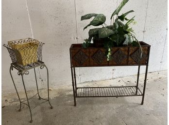 Planters And Faux Plant