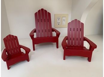 Decorative Petite Adirondack Chairs.