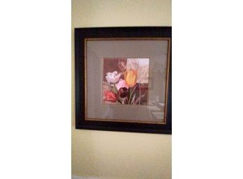 Framed Print Of Colored Tulips