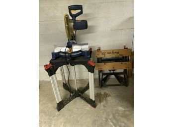 Ryobi Miter Saw With Stand And Black And Decker Workmate 200