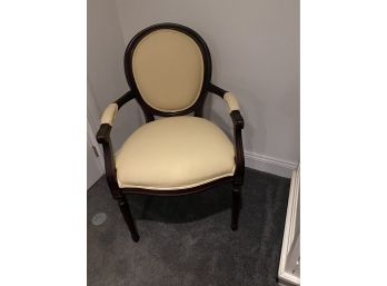 Ballard Design Cream Wood Framed Side Chair