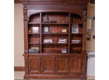 Ethan Allen Two Piece Mahogany Bookcase
