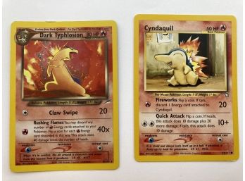 Holofoil Dark Typhlosion 1995-2000 And 1 Of Cyndaquil Lot Of 2 Cards
