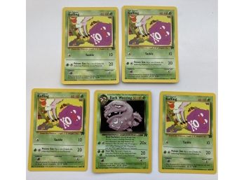 Holofoil Dark Weezing And 4 Koffing   All 1995, 96, 98