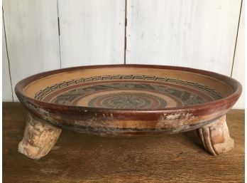 Mexican Handmade Shallow Footed Bowl