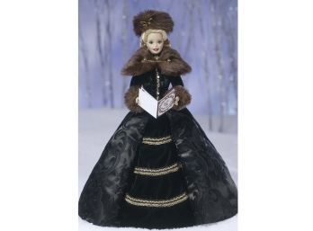 Holiday Caroler & Holiday Jewel Barbies Of The Holiday Porcelain Barbie Series