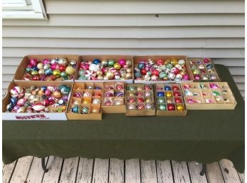 Collection Of 200 Antique And Vintage Christmas Ornaments Including Figurals