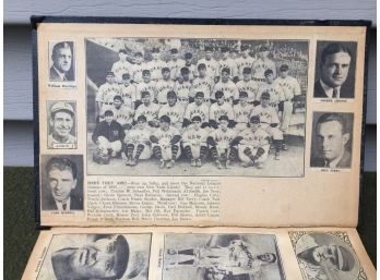 1930s/1940s Major League Baseball Scrapbook. 52 Pages. Ted Williams, Lou Gerhig, Babe Ruth, Joe DiMaggio.