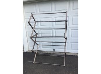 Vintage Folding Wood Drying Rack. Measures 40' Wide X 60' Tall. In Excellent Condition.