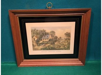 Vintage Framed Currier & Ives. “American Homestead Summer”. In Original Frame.