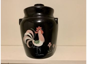 Ransburg Folk Rooster Decorated Jar