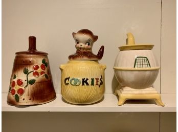 Three 1970’s Jars Including Two American Bisque