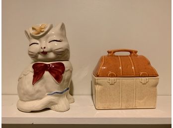 Shawnee Puss N’ Boots & Lunch Pail Cookie Jars