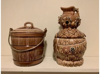 Two Vintage Cookie Jars From Japan & American Bisque